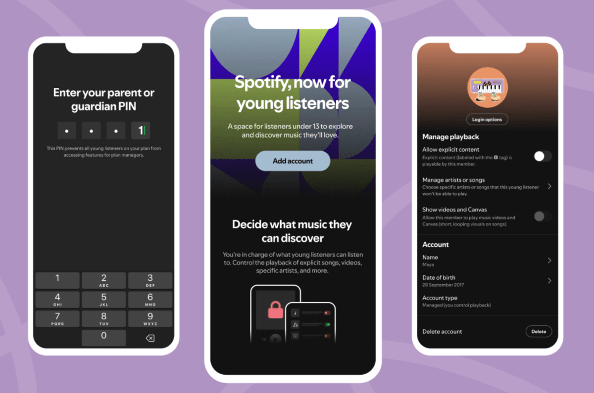 Spotify разширява родителския контрол върху акаунти за деца в повече държави