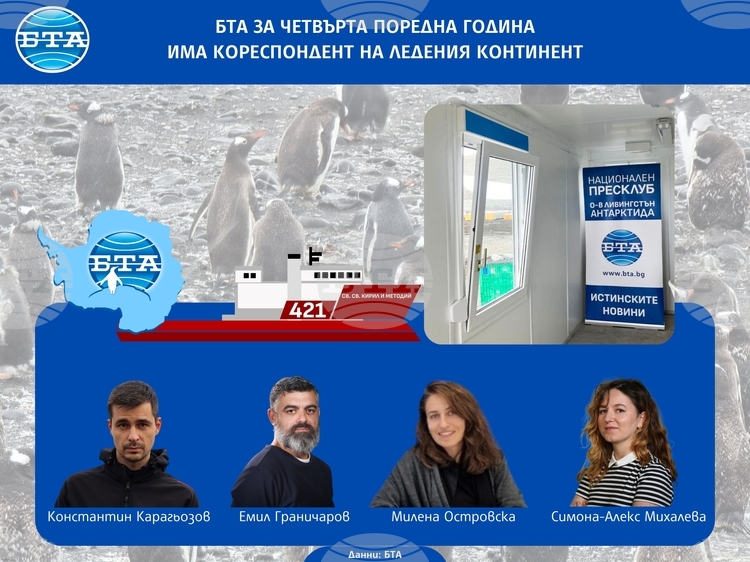 БТА изпраща кореспондент с българската експедиция на Антарктида