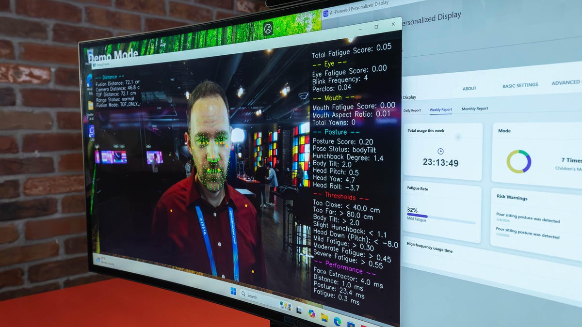 Lenovo представя AI дисплей, който следи умората и подобрява здравето